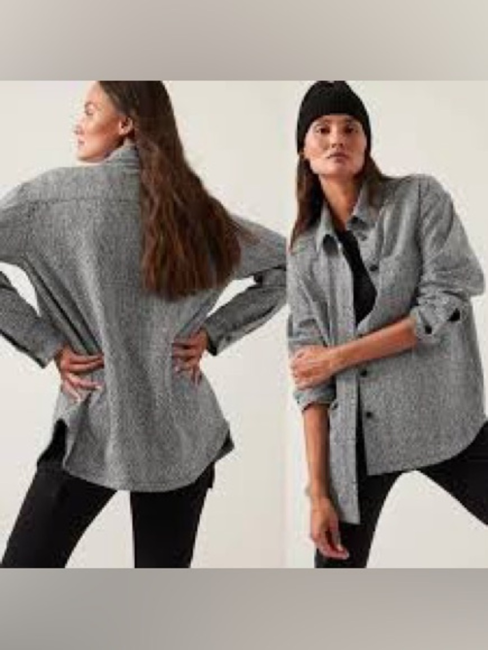 Athleta Textured Women's Shirt Jacket Large